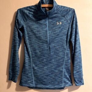 Under Armour  Blue Long Sleeve 1/2 Zip Pullover Running Shirt Size XS Women
